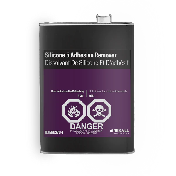 Rexall silicone and adhesive remover 1 gallon automotive surface cleaner solvent container