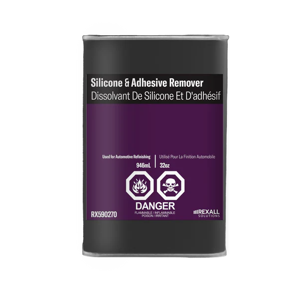 Rexall silicone and adhesive remover 1 quart automotive surface cleaner solvent can