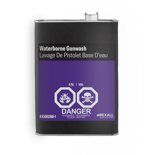 Rexall Waterborne Gunwash 1 gallon automotive spray gun cleaner solvent container