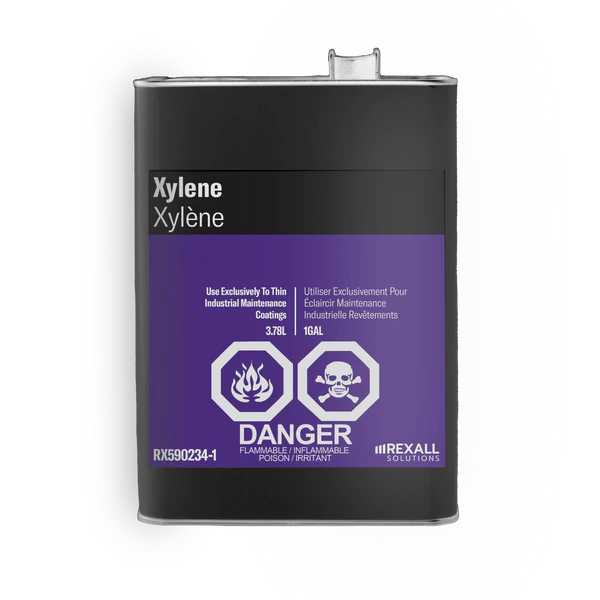 Rexall Xylene 1 gallon industrial solvent container