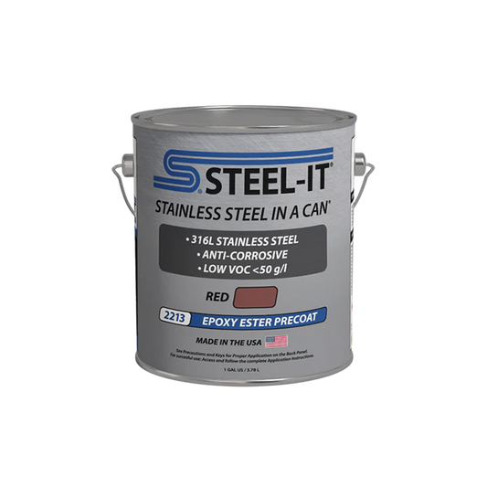 Steel-It 2213 red epoxy ester precoat stainless steel coating gallon can